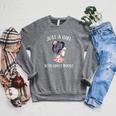Just A Girl Who Loves Books Reading One More Chapter Raglan Sleeve Sweatshirt Deep Heather