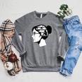 Just a Girl Who Loves Books Reading Silhouette Graphic Raglan Sleeve Sweatshirt Deep Heather