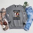 Just A Girl Who Loves Calico Cats And Books Minimal Tee Raglan Sleeve Sweatshirt Deep Heather Just A Girl Who Loves Calico Cats And Books Minimal Tee Raglan Sleeve Sweatshirt Deep Heather