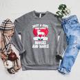 Just A Girl Who Loves Horses And Books Heart Reading Raglan Sleeve Sweatshirt Deep Heather