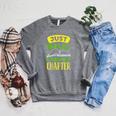 Just One More Chapter Bookworm Book Reading Raglan Sleeve Sweatshirt Deep Heather