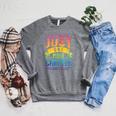 JUST ONE MORE CHAPTER Fun Reading Book Lover Raglan Sleeve Sweatshirt Deep Heather