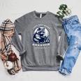 Just One More Chapter Raccoon Book Lover Raglan Sleeve Sweatshirt Deep Heather
