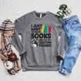 I Just Want To Read Books And Pet My Boston Terrier Raglan Sleeve Sweatshirt Deep Heather