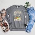 I Just Want To Read Books And Pet Cats Cat Reading Raglan Sleeve Sweatshirt Deep Heather I Just Want To Read Books And Pet Cats Cat Reading Raglan Sleeve Sweatshirt Deep Heather