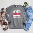I Just Want To Read Books And Pet Dogs Cute Animal Reading Raglan Sleeve Sweatshirt Deep Heather I Just Want To Read Books And Pet Dogs Cute Animal Reading Raglan Sleeve Sweatshirt Deep Heather