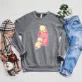 Kewpie Baby Magic Spell Book Witchcraft Halloween Gothic Raglan Sleeve Sweatshirt Deep Heather