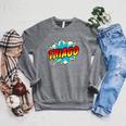 Kids Boys Thiago Comic Book Superhero Name Raglan Sleeve Sweatshirt Deep Heather