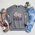 Let's Read Books Raglan Sleeve Sweatshirt Deep Heather