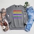 LGBTQ Pride Librarian Library Worker Reading Books Book Fan Raglan Sleeve Sweatshirt Deep Heather LGBTQ Pride Librarian Library Worker Reading Books Book Fan Raglan Sleeve Sweatshirt Deep Heather