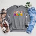 Librarian Let's All Go To The Library Cute Groovy Book Lover Raglan Sleeve Sweatshirt Deep Heather