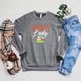 Library Lady Bookworm Books Book Lover School Librarian Raglan Sleeve Sweatshirt Deep Heather