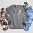 Library Read Banned Books Raglan Sleeve Sweatshirt Deep Heather