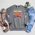 Life Goals Read All The Books I Book Worm I Book Lover Raglan Sleeve Sweatshirt Deep Heather
