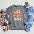Lift So I Can Carry More Books Reading Lovers Reader Workout Raglan Sleeve Sweatshirt Deep Heather Lift So I Can Carry More Books Reading Lovers Reader Workout Raglan Sleeve Sweatshirt Deep Heather