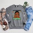 Lil Mr Kindergarten Prince Boys Melanin Boy Read Books Raglan Sleeve Sweatshirt Deep Heather