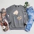 Line Art Abstract Minimalist Minimal For Book Lover Women Raglan Sleeve Sweatshirt Deep Heather