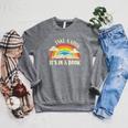 Take A Look Its In A Book Lover Bookworm Reading Books Raglan Sleeve Sweatshirt Deep Heather