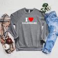 Love Calendars Year Date Book Month Picture Collector Raglan Sleeve Sweatshirt Deep Heather