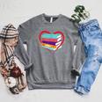 I Love Reading Book Heart Love Books Library Raglan Sleeve Sweatshirt Deep Heather