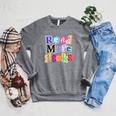 Magazine Letters Read More Books Raglan Sleeve Sweatshirt Deep Heather