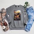 Marvel Comixology Avengers Issue 1 Of 10 Comic Book Cover Raglan Sleeve Sweatshirt Deep Heather