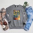 Marvel Comixology Captain Marvel She-Hulk Comic Book Cover Raglan Sleeve Sweatshirt Deep Heather