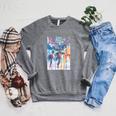 Marvel The Marvels Comic Book Cover 1 Raglan Sleeve Sweatshirt Deep Heather