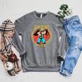Marvel Thor Retro Comic Book Asgardian Gym Raglan Sleeve Sweatshirt Deep Heather