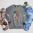 Marvel X-Men '97 Jean Grey Vintage Classic Comic Book Panels Raglan Sleeve Sweatshirt Deep Heather