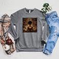 Melanin Afro Women Educated Reading Book History Comfort Colors Crop Top Raglan Sleeve Sweatshirt Deep Heather