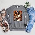 Melanin Queen Afro WomenEducated Reading Book History Raglan Sleeve Sweatshirt Deep Heather