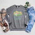 Montessori Teacher Books Sunflowers School Education Learn Raglan Sleeve Sweatshirt Deep Heather