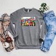 Mr Men Little Miss Retro Colourful Comic Book Scene Raglan Sleeve Sweatshirt Deep Heather Mr Men Little Miss Retro Colourful Comic Book Scene Raglan Sleeve Sweatshirt Deep Heather