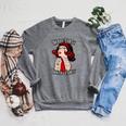 Nerdy Dirty Inked & Curvy Book Lover Tattoo Pop Art Girl Raglan Sleeve Sweatshirt Deep Heather