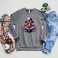 Octopus Reading Book Kraken Bookworm Raglan Sleeve Sweatshirt Deep Heather