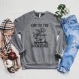 Off To The Bookstore Reading Bookworm Raglan Sleeve Sweatshirt Deep Heather