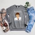 The Office Book Face Jim Raglan Sleeve Sweatshirt Deep Heather
