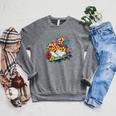 Open Book With Colorful Floral Reading Magic Raglan Sleeve Sweatshirt Deep Heather Open Book With Colorful Floral Reading Magic Raglan Sleeve Sweatshirt Deep Heather