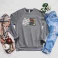 The Original Handheld Device Book Fair Book Lover Raglan Sleeve Sweatshirt Deep Heather