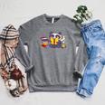 Panda Reading Bear Read Books Cute Raglan Sleeve Sweatshirt Deep Heather