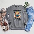 You Pawsed Here Dog Books Lovers I Paused My Book To Be Here Raglan Sleeve Sweatshirt Deep Heather