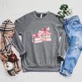 Pink Bow Books And Cherries For Book Lover Girl Women Raglan Sleeve Sweatshirt Deep Heather
