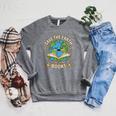Planet With Books Reader Reading Environmentalist Earth Day Raglan Sleeve Sweatshirt Deep Heather