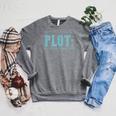 Plot It Builds Character Book Reading Literary Pun Raglan Sleeve Sweatshirt Deep Heather Plot It Builds Character Book Reading Literary Pun Raglan Sleeve Sweatshirt Deep Heather