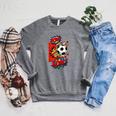 Pow Goal Comic Book Pop Art Brick Wall Smash Soccer Raglan Sleeve Sweatshirt Deep Heather Pow Goal Comic Book Pop Art Brick Wall Smash Soccer Raglan Sleeve Sweatshirt Deep Heather