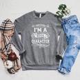 Pretend Im a Book Character Vintage Literature Raglan Sleeve Sweatshirt Deep Heather