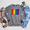 Pride Flag Books Bookish Rainbow Queer Reader Gay Writer Raglan Sleeve Sweatshirt Deep Heather