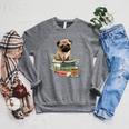 Pug Dog Reading Book Coffee Read Books Be Kind Stay Weird Raglan Sleeve Sweatshirt Deep Heather Pug Dog Reading Book Coffee Read Books Be Kind Stay Weird Raglan Sleeve Sweatshirt Deep Heather