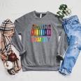 Rainbow Gay Books Flowers Equality LGBTQ Pride Women Men Raglan Sleeve Sweatshirt Deep Heather